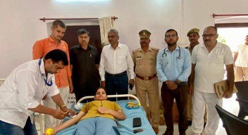 पुलिस अस्पताल में आयोजित हुआ रक्तदान शिविर