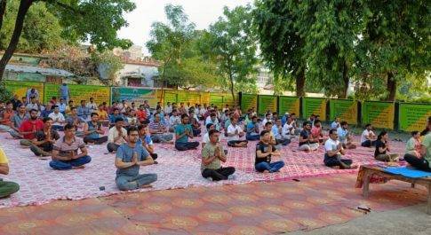 कृषि भवन प्रांगण में आयोजित हुआ योगाभ्यास कार्यक्रम
