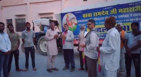 बाबा रामदेव जी महाराज रुणिचा सेवा संस्थान पैदल यात्री पहुंचे लालगढ़ जाटान