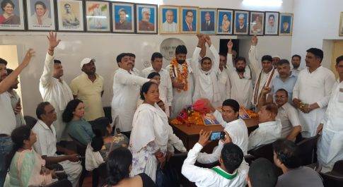 अखिल भारतीय कांग्रेस कमेटी सचिव /प्रभारी पश्चिम उत्तर प्रदेश प्रदीप नरवाल का हुआ जोरदार स्वागत