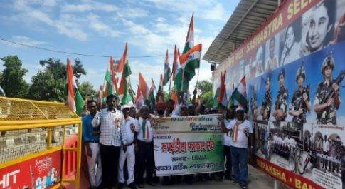 पत्रकार संघ की अगुवाई में निकाली गई सद्भावना तिरंगा यात्रा, यात्रा में दिखा आपसी भाईचारा