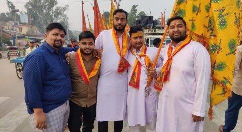 श्याम भक्तों की ओर से निकाली गई भव्य निशान यात्रा
