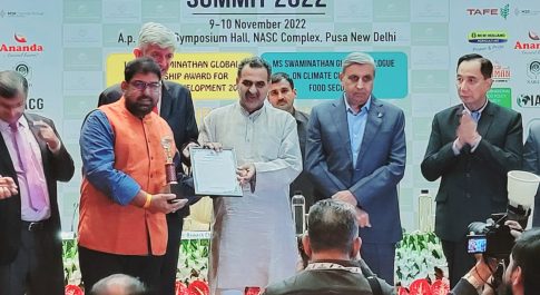 छत्तीसगढ़ के सेंट्रल हर्बल एग्रो मार्केटिंग फेडरेशन ऑफ इंडिया ” (चैम्फ) को मिला स्वामीनाथन इंडिया एग्री बिज़नेस अवार्ड्स-2022