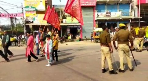 रुपईडीहा कस्बे में दादी सखी सहेली परिवार द्वारा भव्य कलश यात्रा निकाली गई