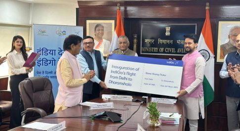 दिल्ली और धर्मशाला के बीच इंडिगो की नॉन स्टॉप फ्लाइटस का शुभारंभ