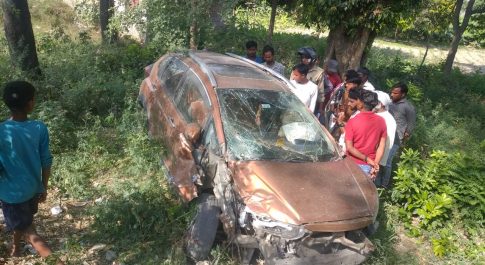 बहराइच थाना राम गांव इलाके में भीषण सड़क हादसा बेकाबू कार ने स्कूटी सवार दो लोगों को कुचला