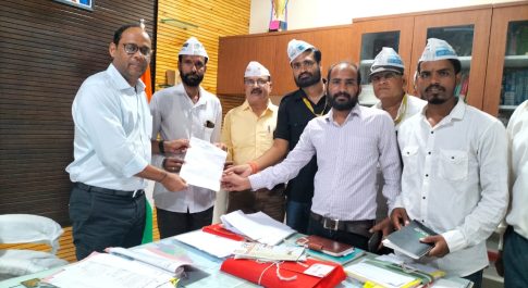 अशोक गहलोत की कांग्रेस सरकार की आम आदमी की सुरक्षा मे नाकामी के सम्बन्ध राज्यपाल के नाम आप ने SDM को सौंपा ज्ञापन