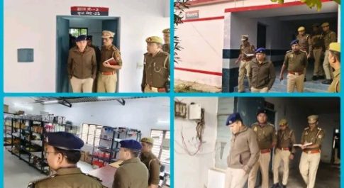 एसपी ने किया पुलिस लाइन का निरीक्षण