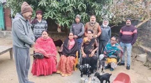 नपंचायत बृजमनगंज मे भब्य शोभायात्रा से पहले पूजन प्रारंभ किन्नरों को दिया न्योता