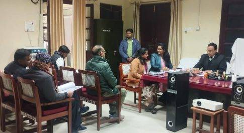 राष्ट्रीय लोक अदालत के सफल आयोजन हेतु अधिकारियों के साथ बैठक सम्पन्न