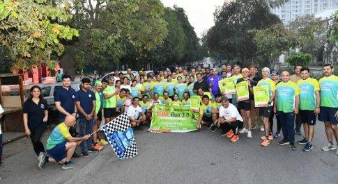 मेंटल हेल्थ अवेयरनेस ग्रुप इन्दिरापुरम के द्वारा साइबर सुरक्षा के प्रति आम जनमानस को जागरूक करने के लिए रन का आयोजन किया