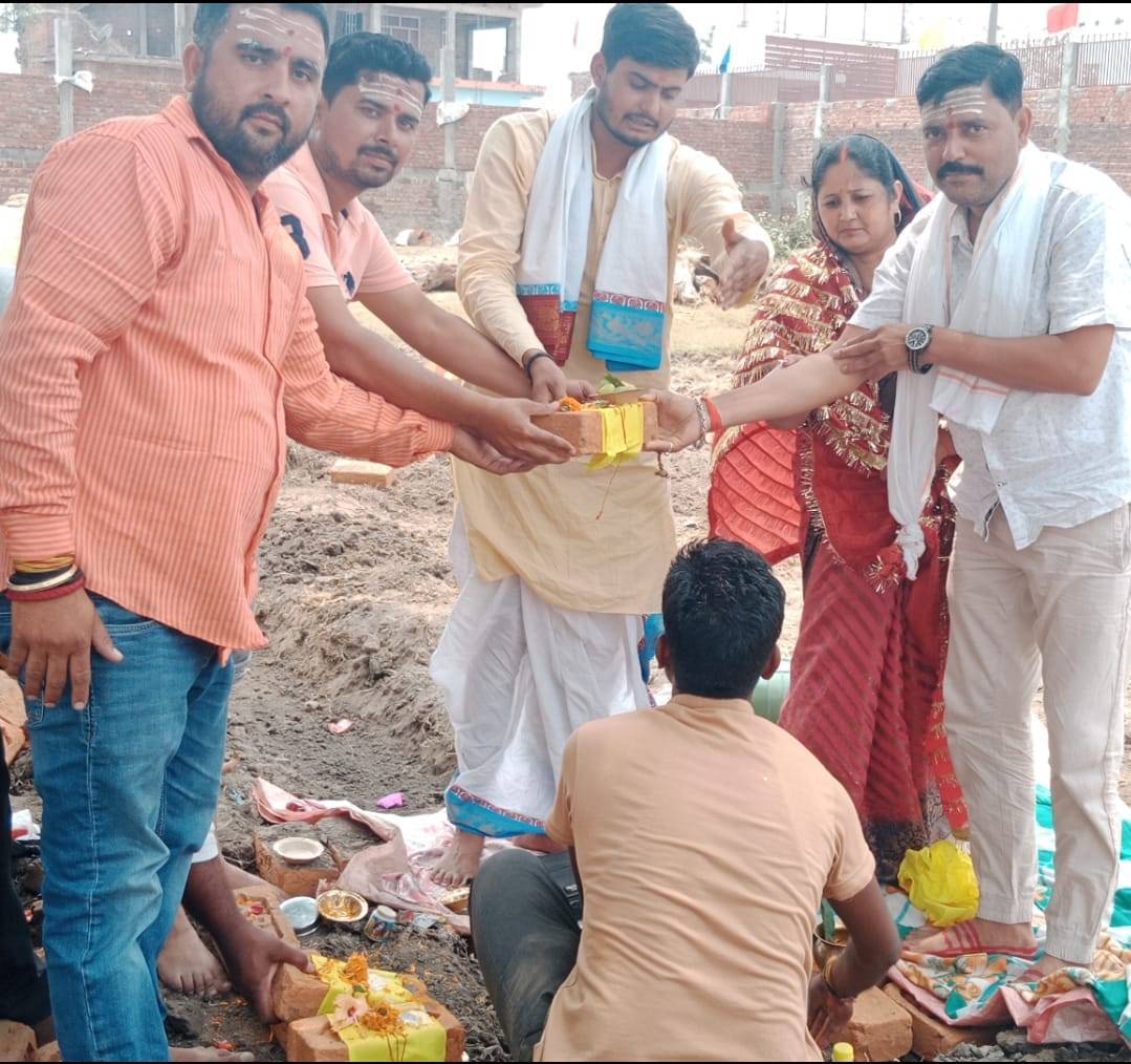 नौ दिवसीय रुद्र महायज्ञ का किया भूमि पूजन