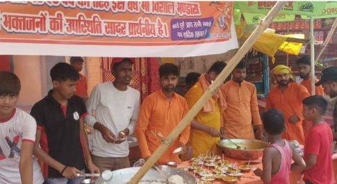 ज्येष्ठ माह के पहले बड़े मंगलवार पर शिव हनुमान मंदिर में भंडारे की धूम