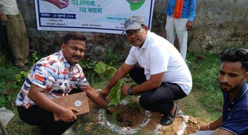 आकांक्षी नगर पंचायत में चयनित रुपईडीहा में रोपित किये गए लगभग छः हज़ार पौधे