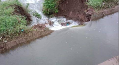 लगातार बारिश से टूटी मायनर, खेतों में भरा पानी ,उजाड़ क्षेत्र के एसएसबी टेल माइनर का मामला