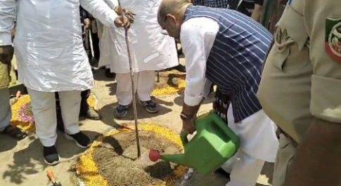 एक वृक्ष मा के नाम पेड लगाओ- पेड बचाओ वृक्षारोपण जन अभियान के तहत लगाए गए पेड़