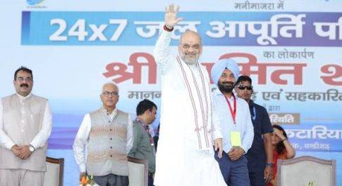 केन्द्रीय गृह एवं सहकारिता मंत्री श्री अमित शाह ने स्मार्ट सिटी मिशन के तहत आज चंडीगढ़ के मनीमाजरा में 24×7 जल आपूर्ति परियोजना का लोकार्पण किया