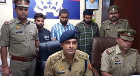 बस में बैठकर साइबर ठगी करने वाला गैंग इंदिरापुरम पुलिस ने पकड़ा