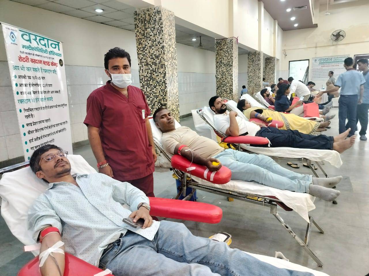 बनवासी कल्याण आश्रम के वार्षिक कार्यक्रम के रूप में आठवां रक्तदान शिविर लगाया गया