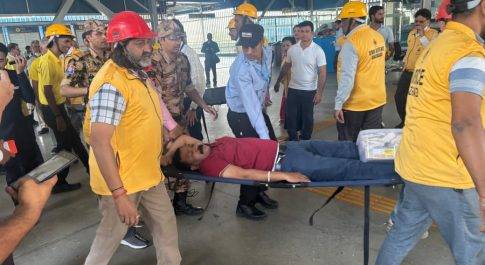 आपदा से सम्बन्धित सभी विभागो के आपसी सहयोग से एक सफल मॉक ड्रिल का दुहाई रैपिड स्टेशन हुआ आयोजन