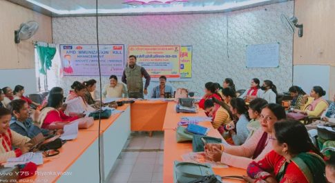 बृजमनगंज मे रैपिड एमुनाईजेशन स्किल इनहेस्मेट प्रशिक्षण का हुआ आयोजन