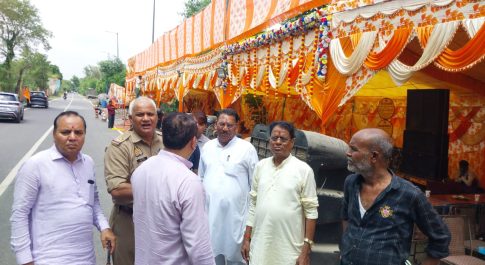 अग्निशमन विभाग द्वारा कावंड शिविरो की गई चैकिंग