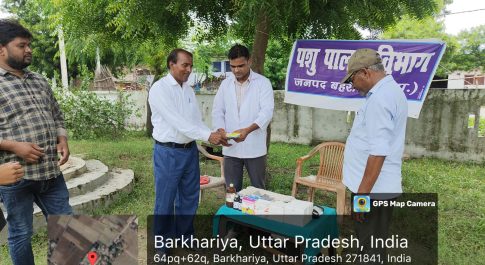 आनंद नगर बड़खड़िया में पशुपालन विभाग ने आयोजित किया शिविर